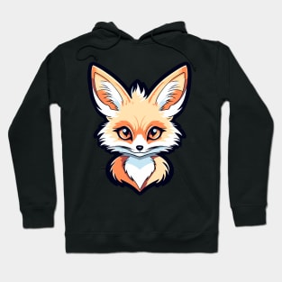 Fennec Fox Illustration Hoodie